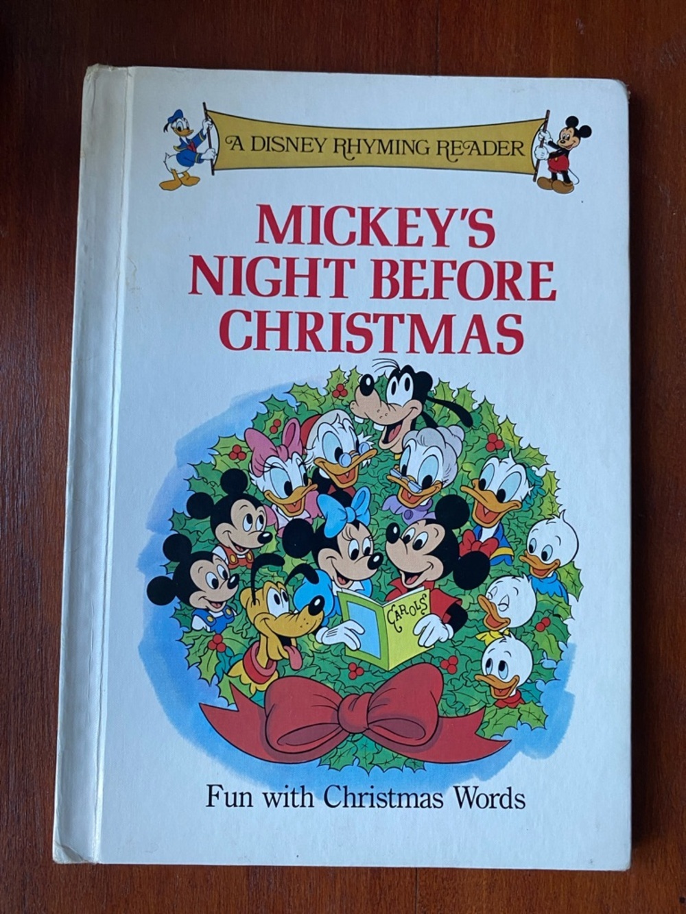 Vintage 1988 Mickey's Night Before Christmas A Disney Rhyming Reader Book Gift